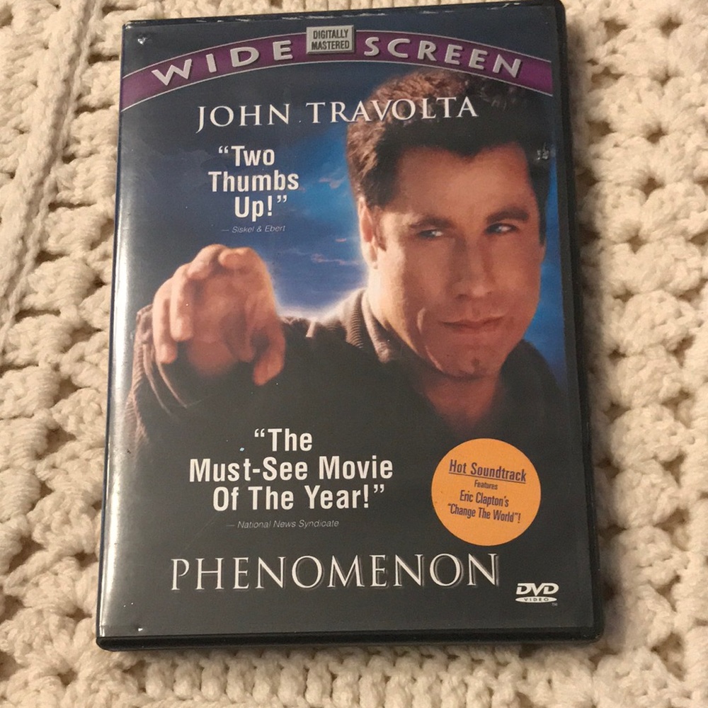John Travolta in the movie “Phenomenon” DVD